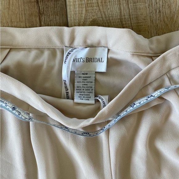 David’s Bridal Chiffon Plus Size 16W Pants - Picture 2 of 6